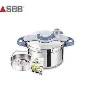 SEB Autocuiseur CLIPSO CONTROL 6 L - inox et bleu pas cher 