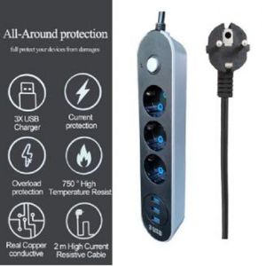 Acheter TESSAN Vertical Power Strip Tour Multi Prises avec USB 2M