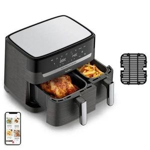 Moulinex Friteuse Sans Huile Easy Fry & Grill Dual 8 programmes - 2 bacs 8.3L 
