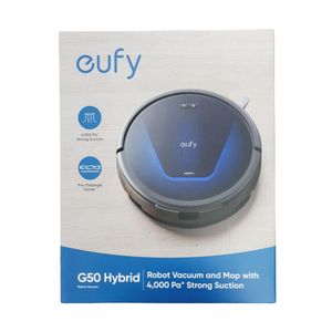 Anker روبوت مكنسة eufy G50 Hybrid، شفط 4000 بسكال، ملاحة ديناميكية، مشط مضاد للتشابك، فرشاة دوارة، لوح تنظيف لغسيل أسطح الأرضيات، للشعر الحيواني، الأرضيات الصلبة، والسجاد