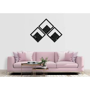 Tableau Art Mural Moderne - Fleur Lotus Mandala Triptyque - Noir - Prix en  Algérie