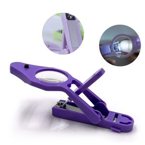 Coupe Ongles de Précision avec Loupe Grossissante et Lampe LED Pour Personnes Agées et Enfants