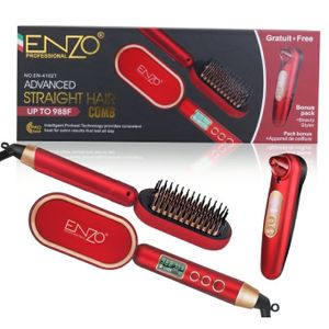 Brosse Lissante À Cheveux en Céramique 985°F Enzo EN-4101 - imychic