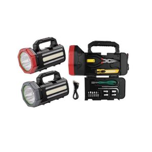 مصباح يدوي شمسي مقاوم للماء قابل لإعادة الشحن عبر USB - مجموعة أدوات متعددة الوظائف محمولة للتخييم، المشي، الطوارئ، السفر، العمل والاستخدام الداخلي