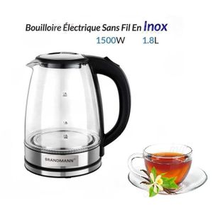 BRANDMANN Bouilloire Électrique Sans Fil 1500W 1.8litres