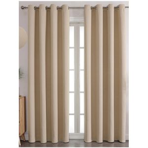 Un grand Rideau En Voilage Du LIN ruflette ,Beige.300 * 300 - Prix en  Algérie