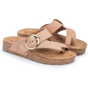 YOKONO Sandale Plate Femme En Cuir