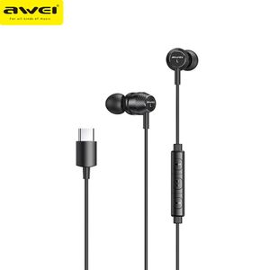 Ecouteur filaire USB-C AWEI TC-5 microphone boutons de commande pour  smartphone - Prix en Algérie