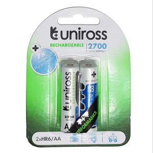 Pile rechargeable lithium UNIROSS 16340 RCR123A 650mAh UM16340N1 - Prix en  Algérie