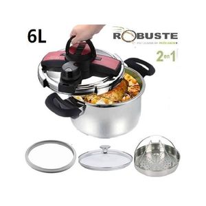 Autocuiseur Cocotte minute 2en1 Inox 6L Seb Clipso+ Precision