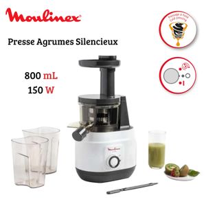 Moulinex Presse Agrumes Extracteur De Jus 150W 800mL Silencieux avec Fonction Reverse - ZU150110