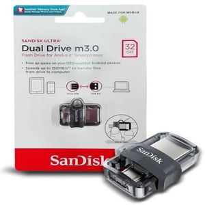 SANDISK Clé USB Ultra dual drive - USB 3.0 - Micro USB - 128 Go - Noir pas  cher 