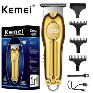 Tendeuse,rasoir à cheveux professionnelle KM1313 LCD, sans fil rechargeable  (USB) Gold - Prix en Algérie