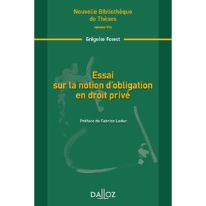 l'Etudiant Essai sur la notion d'obligation en droit privé C24DR.