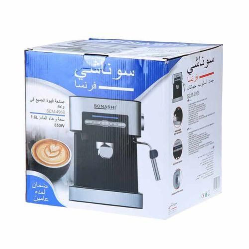 product_image_name-Sonashi-Cafetière Expresso Tout En Un Scm-4968- 850 W- 15 Bars, Capacité 1,6 L-2