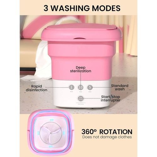 marque generique - Mini Laveuse Pliante Pour Machine à Laver, Alimentée Par  USB, Rose - Lave-linge - Rue du Commerce