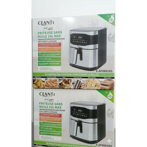 product_image_name-Générique-قلاية CEANTE بدون زيت 10 لتر MAX تقنية MAX CRISP متعددة الطهي (بطاطا مقلية، تحميص، تجفيف)-2