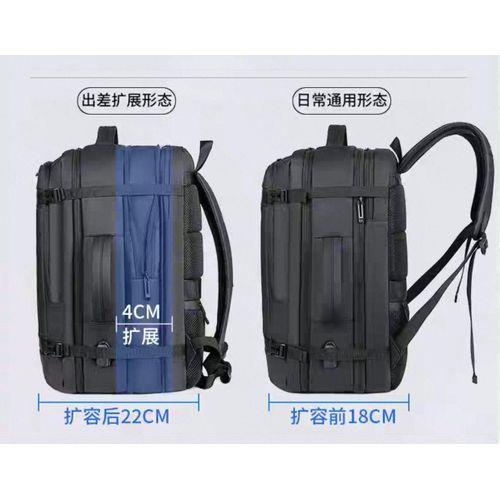 product_image_name-Nara-Sac A Dos Multifonctions Usage Cartable scolaire (Porte Pc) Pour voyage et Etude Imperméable de Haute Qualité Extensible - Noir-7