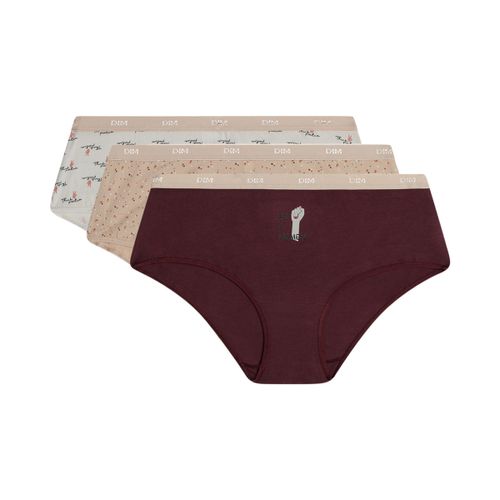 Lot de 3 Boxers femme en coton stretch à messages féminins Les Pockets -  Prix en Algérie