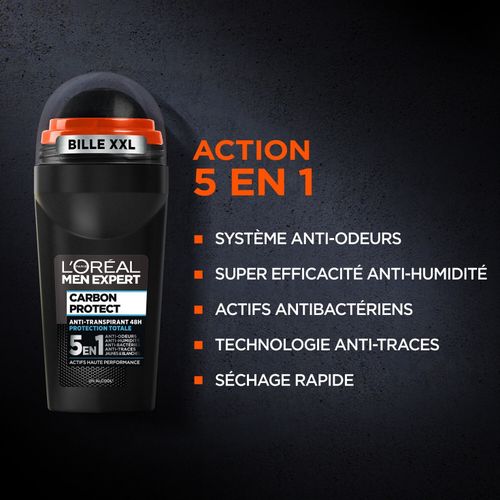 product_image_name-L'Oreal-مزيل العرق للرجال - حماية كربونية 48 ساعة 5 في 1 - خبراء الرجال 50 مل-3