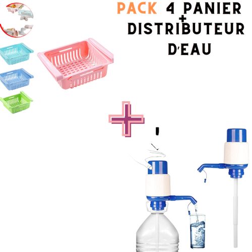 Lot de 4 paniers réfrigérateur + distributeur d'eau - Prix en