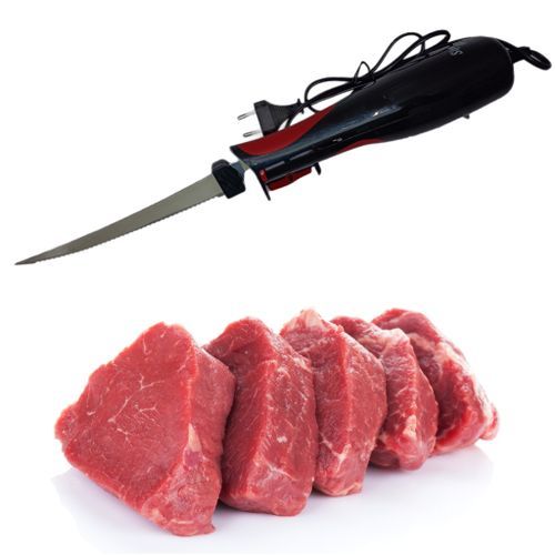 Couteau à pain électrique, couteau à viande congelé électrique avec moteur  puissant de 110 W, lame
