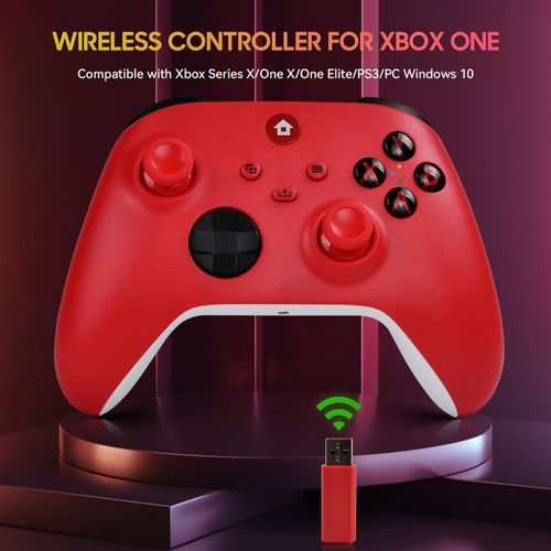 Manette sans Fil pour Xbox One, Manette de Jeu sans Fil 2.4G Pour Xbox One  S/X, Xbox Series S/X et PC, PS3 avec Double Vibration