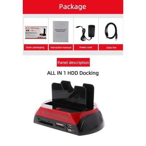 product_image_name-Générique-Station d'Accueil Double pour Disques Durs SATA/IDE 2,5" et 3,5" USB 2.0 avec Lecteur Carte Mémoires Modèle: 575-8