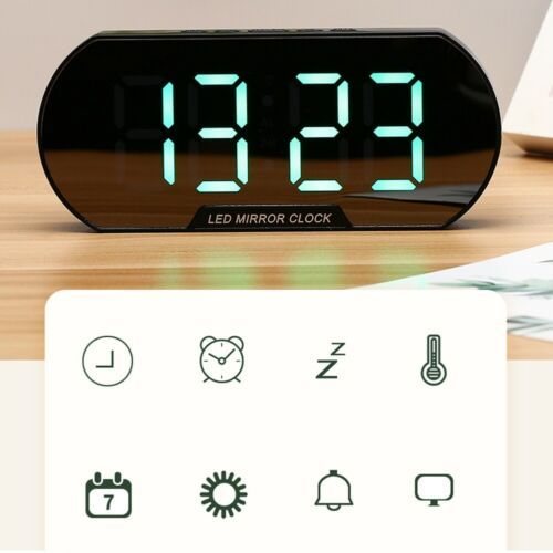 Réveil numérique LED, écran d'alarme numérique électronique