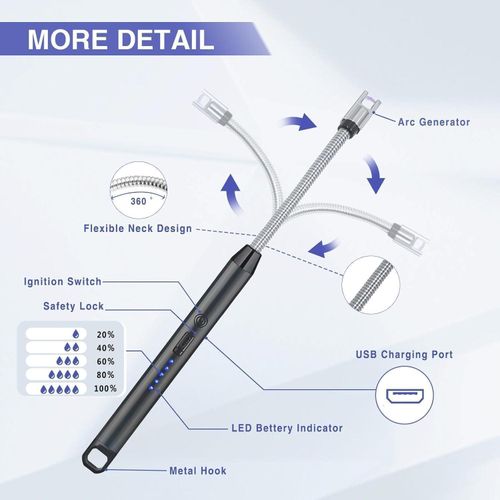 product_image_name-Générique-Un briquets électriques rechargeables USB sans flamme-3