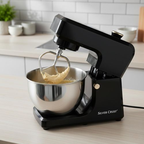 product_image_name-SILVER CRUST-روبوت عجان حلويات بخطاف مزدوج 1900 واط 8 لتر مع شاشة رقمية و3 برامج تلقائية مع وعاء من الفولاذ المقاوم للصدأ - SM1511T-4