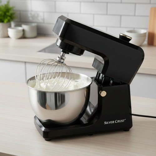 product_image_name-SILVER CRUST-روبوت عجان حلويات بخطاف مزدوج 1900 واط 8 لتر مع شاشة رقمية و3 برامج تلقائية مع وعاء من الفولاذ المقاوم للصدأ - SM1511T-5