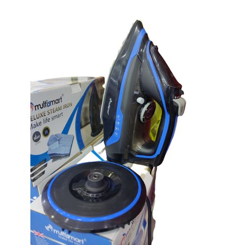 Fer À Repasser A Vapeur Sans Fil Céramique- 2200 Watts - Bleu