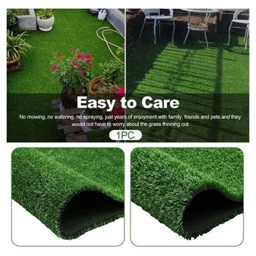 Tapis de pelouse de jardin réaliste, tapis de gazon synthétique