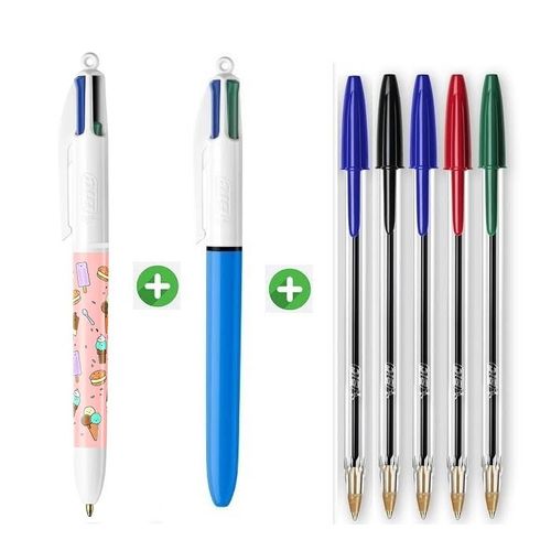 Lot de 2 stylos 4 couleurs BIC prix pas cher