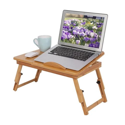 Table Laptop Ordinateur Portable Bois Bambou Pliable Avec Ventilateur Et  Tiroir - Prix en Algérie