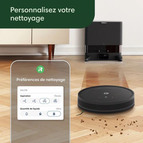 product_image_name-Roomba Irobot-Robot Aspirateur Laveur Combo 2 essential - Autonomie 120 Min - 4 Niveaux de Puissance D’aspiration et 3 Niveaux de Lavage et Système D'autovidage-6