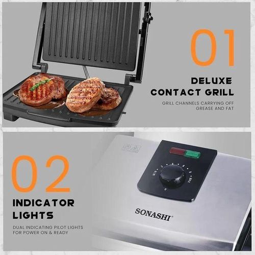 Sonashi Panineuse Sandwitchs & Grill Viande - SGT-854 3