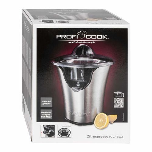product_image_name-Proficook-عصارة حمضيات - وظيفة منع التنقيط - سهلة التنظيف - 100 واط - لون فضي PC-ZP 1018-2