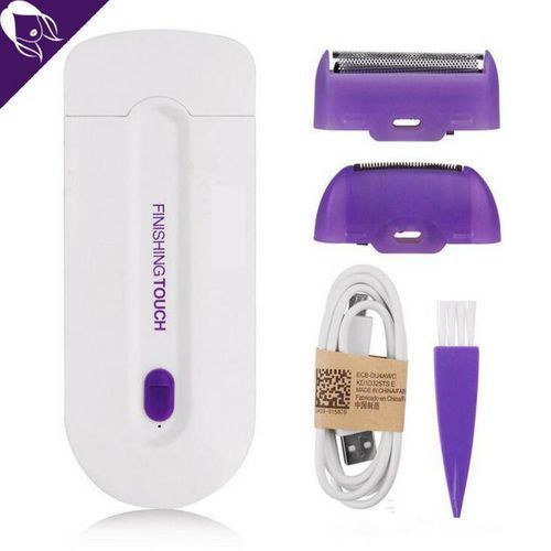 product_image_name-Générique-ماكينة نزع الشعر اللمسة النهائية للنساء قابلة لإعادة الشحن / أبيض-4