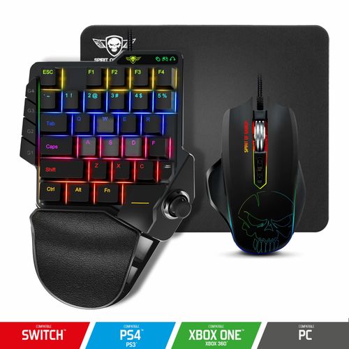 Pack Clavier Souris Gamer Convertisseur pour Switch, Xbox One, PS4