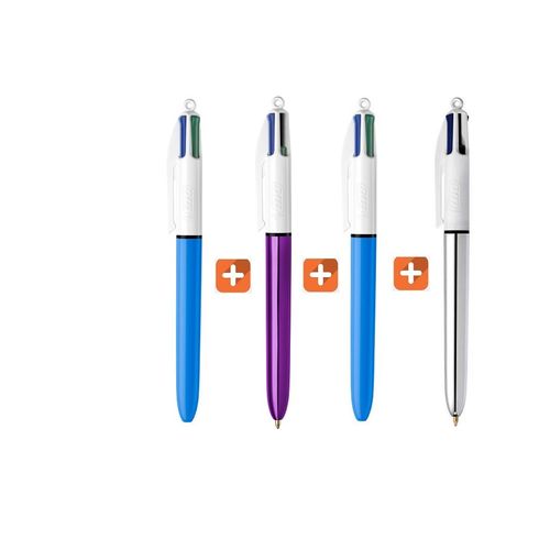 Lot de 2 stylos 4 couleurs BIC prix pas cher