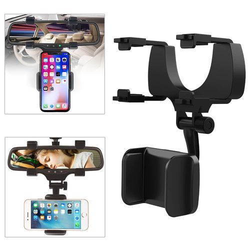 Support Pour Téléphone Voiture Rétroviseur - Rotation 360° - Noir - Prix en  Algérie