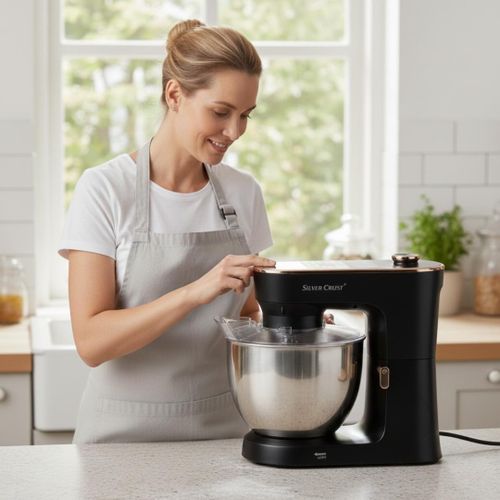 product_image_name-SILVER CRUST-روبوت عجانة الحلوى بخطاف مزدوج 1900 واط 8 لتر شاشة رقمية و3 برامج أوتوماتيكية مع وعاء من الستانلس ستيل - 1551T-2