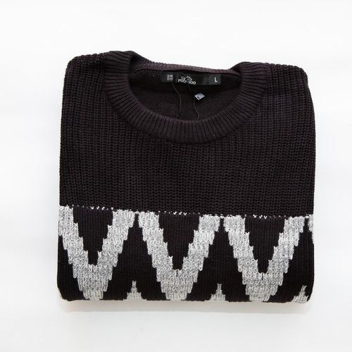 product_image_name-Munkes-Pack 3 Pulls Homme En File de coton Style Décontracté Super Confortable Automne/Hiver- Noir-8