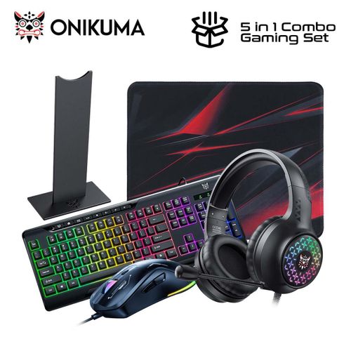 product_image_name-Onikuma-TZ5006 طقم مجموعة ألعاب ٥ في ١ لوحة مفاتيح + فأرة + سماعة + سجادة فأرة + حامل -1