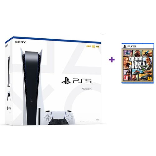 Console PS5 Standard Edition + GTA V PS5 - Prix en Algérie