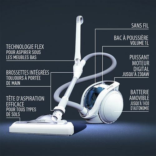 Aspirateur Sans Sac Sans Fil - Ix7767Ea - Blanc - Prix en Algérie