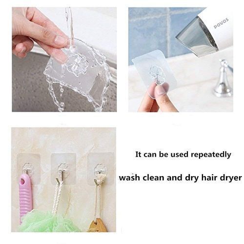 product_image_name-Générique-Pack De 9 Pièces Crochet Adhésive Jusqu'À 15 Kgs-Transparent--3