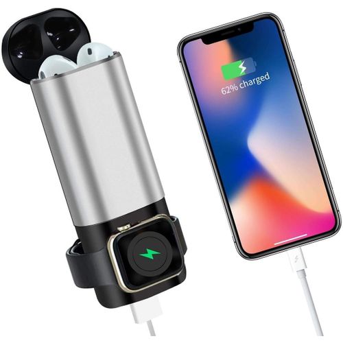 CHARGEUR PORTABLE 3 EN 1 Airpods smartwatch portable 5200 mAh multicolor -  Prix en Algérie